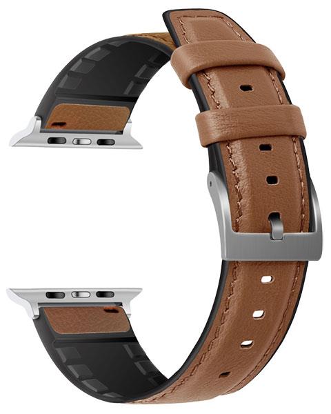 4 colori - Pelle ibrida TPU - Cinturini - Compatibile con Apple Watch