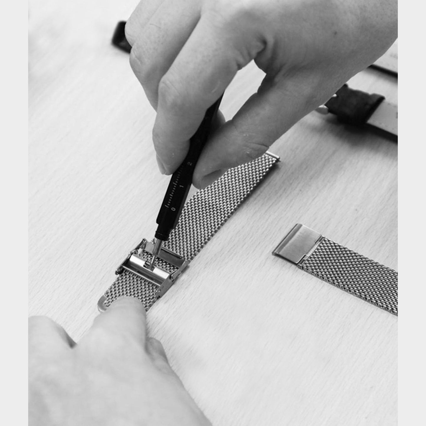 Cinturino per orologio da uomo BiG Mesh 12mm Ø 1mm Maglia Milanese - Universale - Argento / Argento