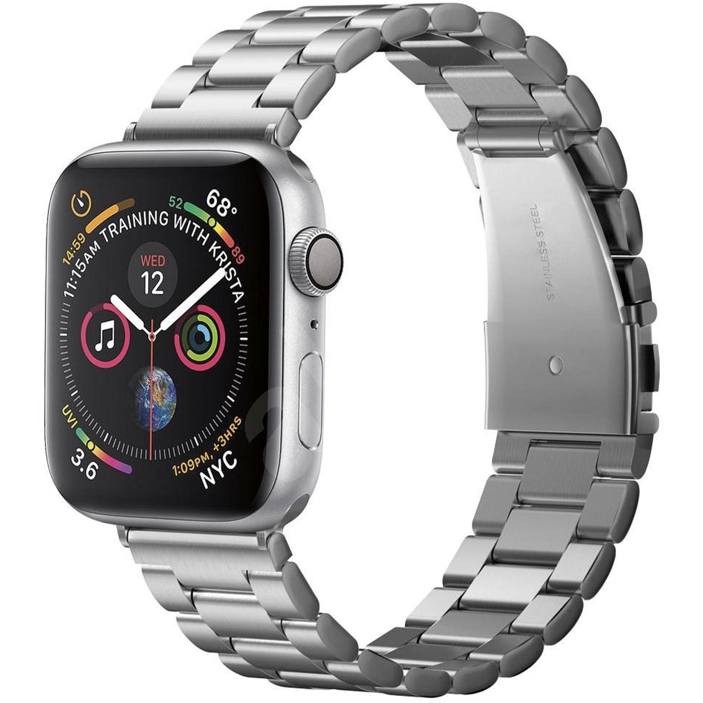 3 colori - bracciali - compatibili con Apple Watch - maglie a 3 file (acciaio inossidabile 304L)