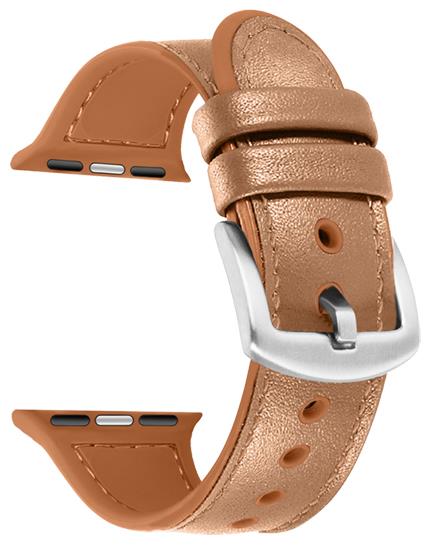4 colori - Pelle ibrida / silicone - Cinturini - Compatibili con Apple Watch
