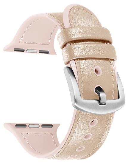 4 colori - Pelle ibrida / silicone - Cinturini - Compatibili con Apple Watch