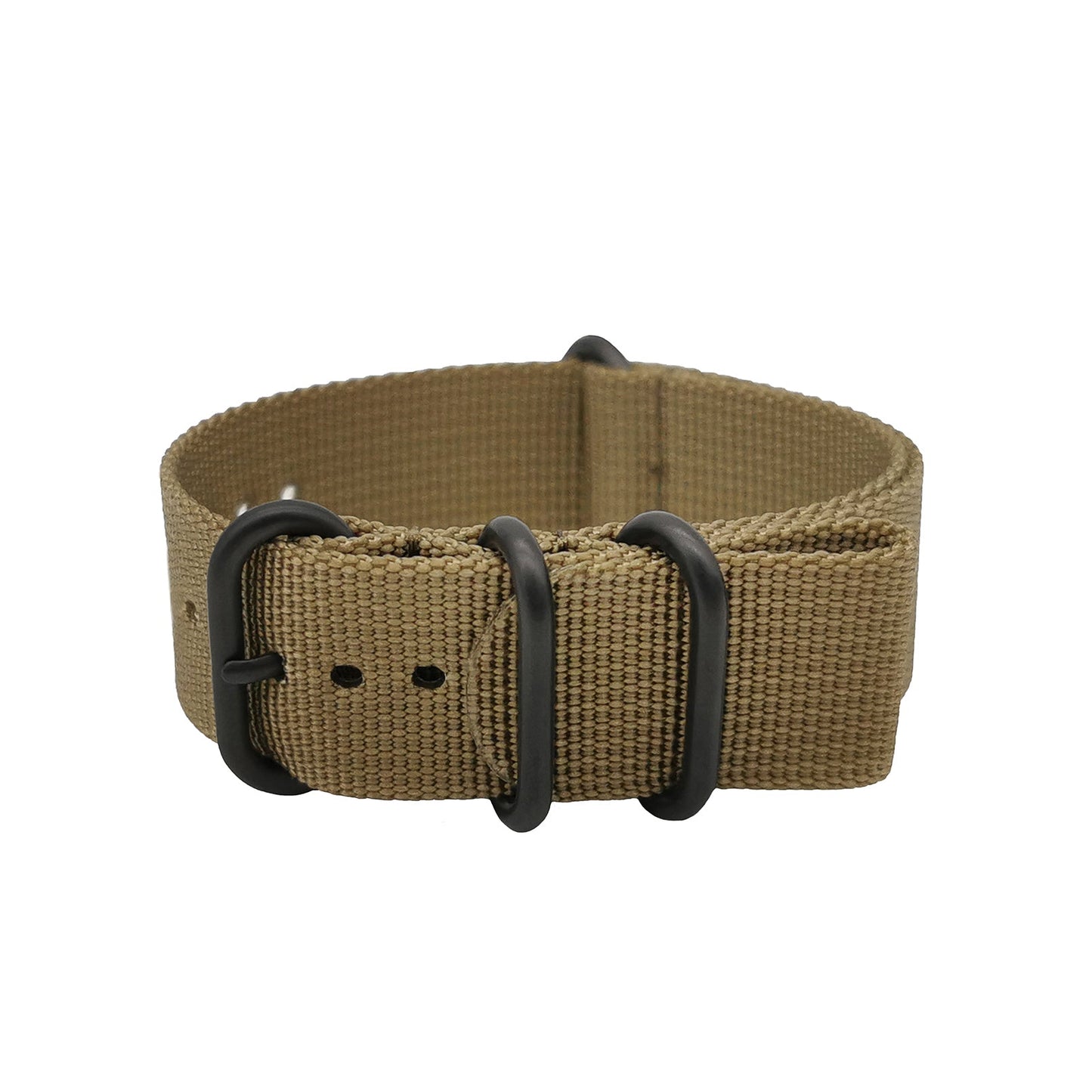 Cinturino Nato Masar ZULU 20mm Nylon Verde - Fibbia Oliva/Nero - Uomo - Cinturino Rigido e Spesso 2mm