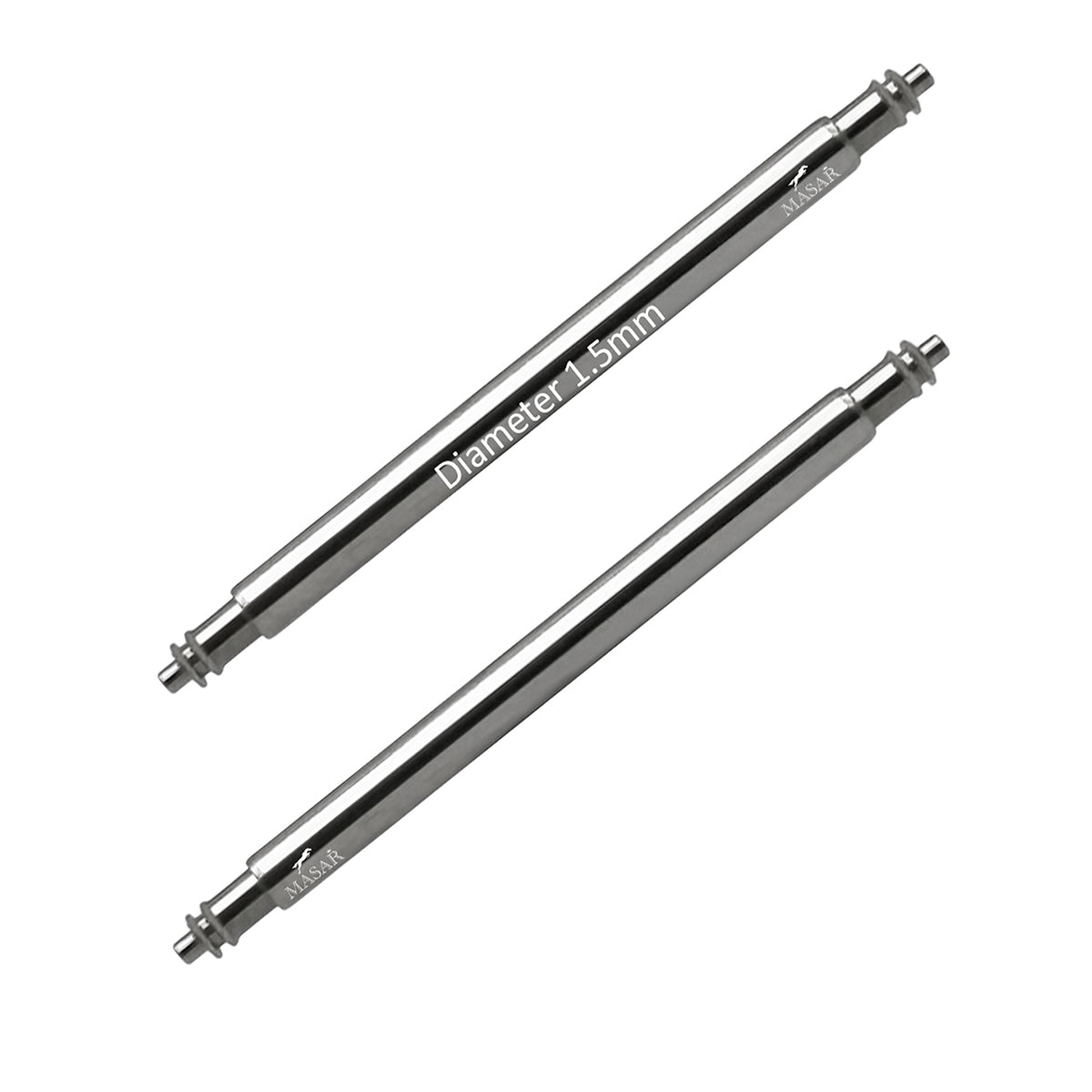 Masar SLX Ø 1,5mm - Barrette a molla per cinturino orologio - Acciaio inossidabile 316L - 0,8mm - 2 pz
