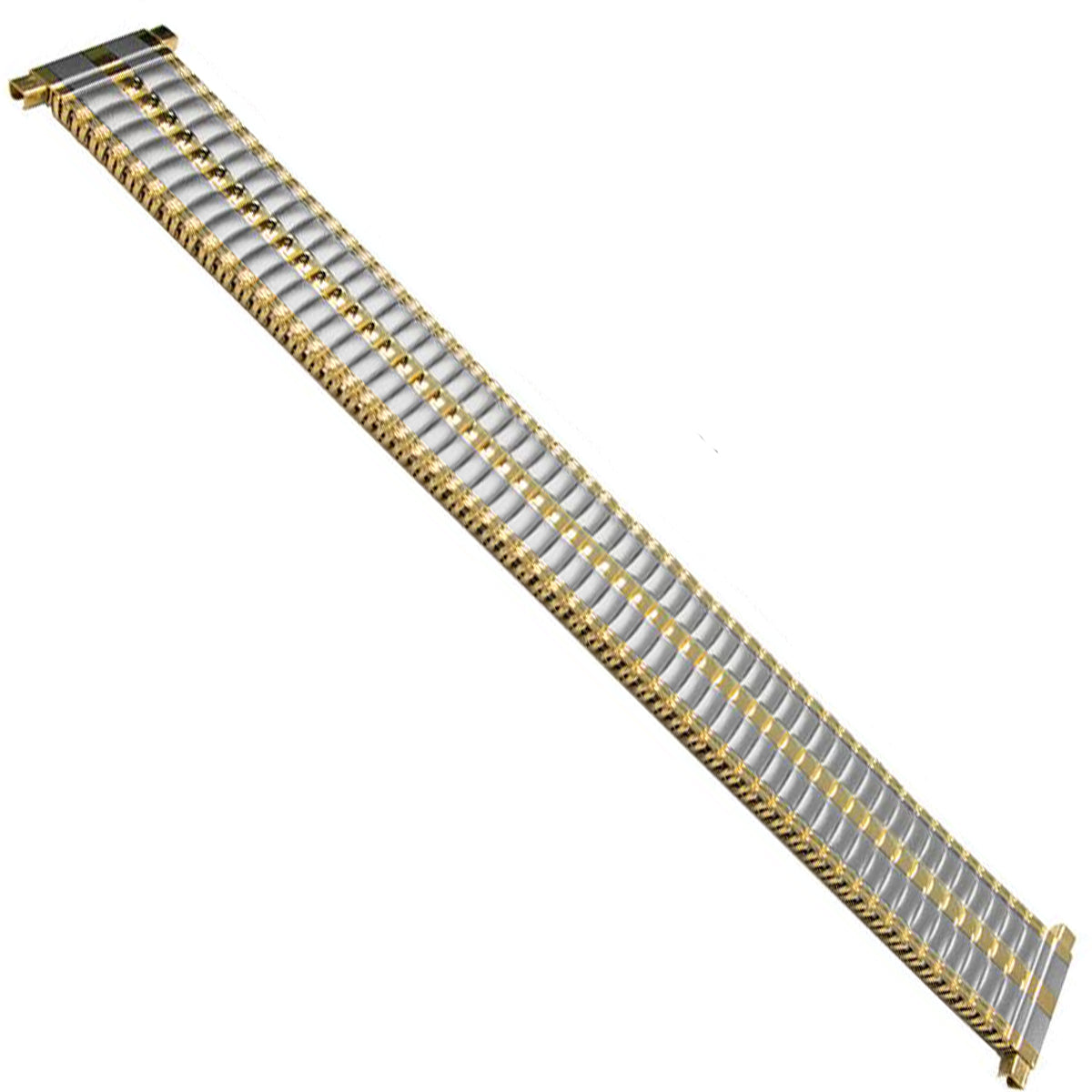 16mm) 18mm 20mm Catena Elasticizzata Cinturino Orologio Argento/Argento-Oro/Oro Acciaio Satinato Specchio