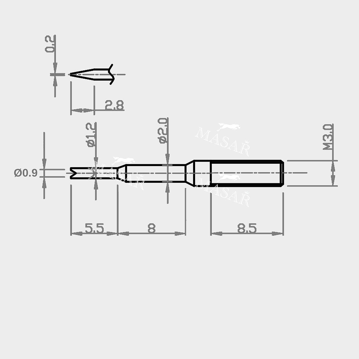 Masar XT Premium Tool Forks - Barre a molla per cinturini per orologi - Sottili o larghe - Acciaio inossidabile 420F