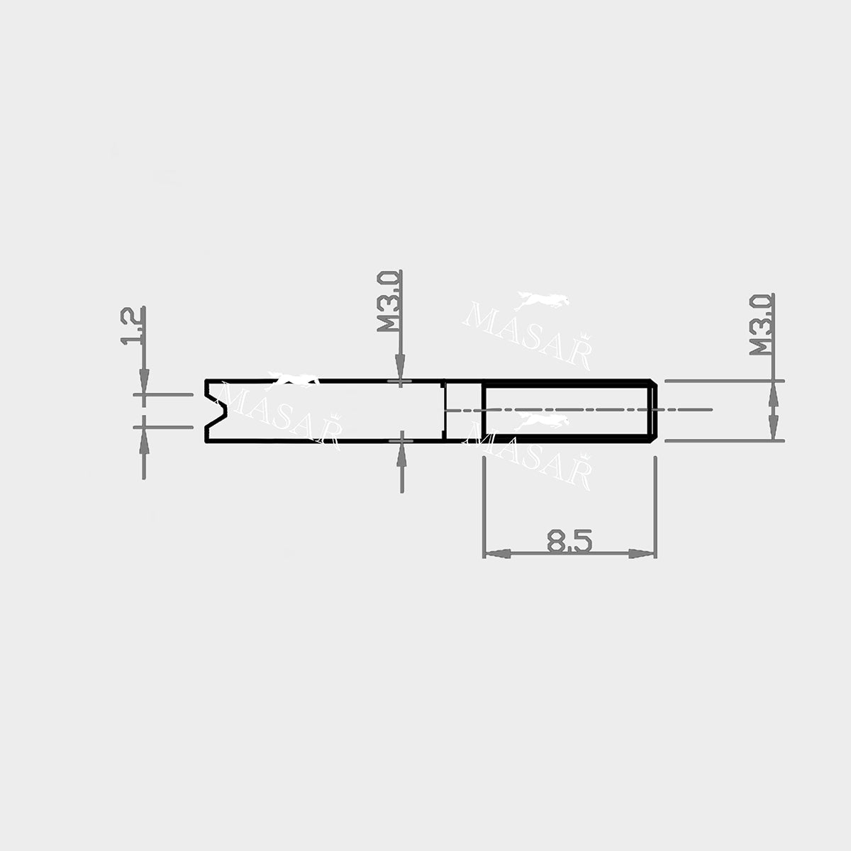 Masar XT Premium L Spring Bar Tool - per cinturini per orologi - Forchette, punte, larghe - Acciaio inossidabile