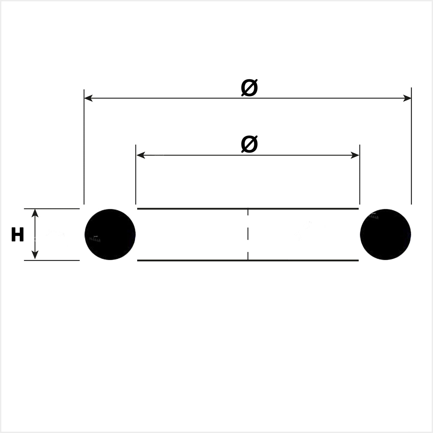 Masar Ø 8,00mm a 39,70mm - O-Ring - H 0,30mm a 0,60mm - O-Ring - 1 pz