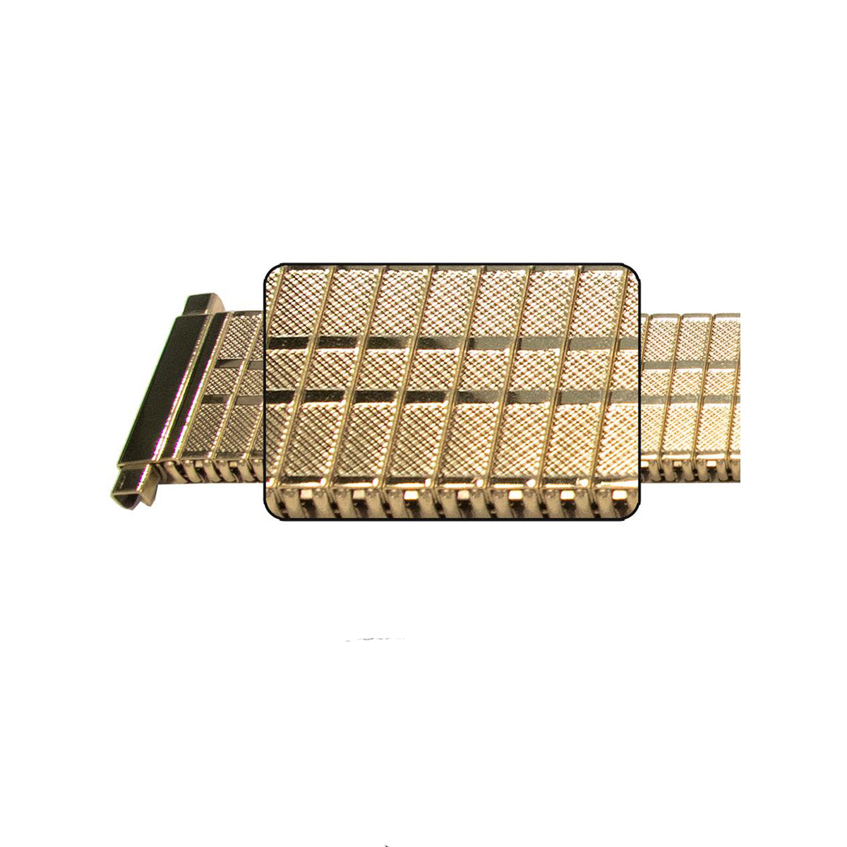 18mm) 20mm 22mm Catena Modello Elastico Orologio Cinturino Oro/Oro Acciaio Specchio