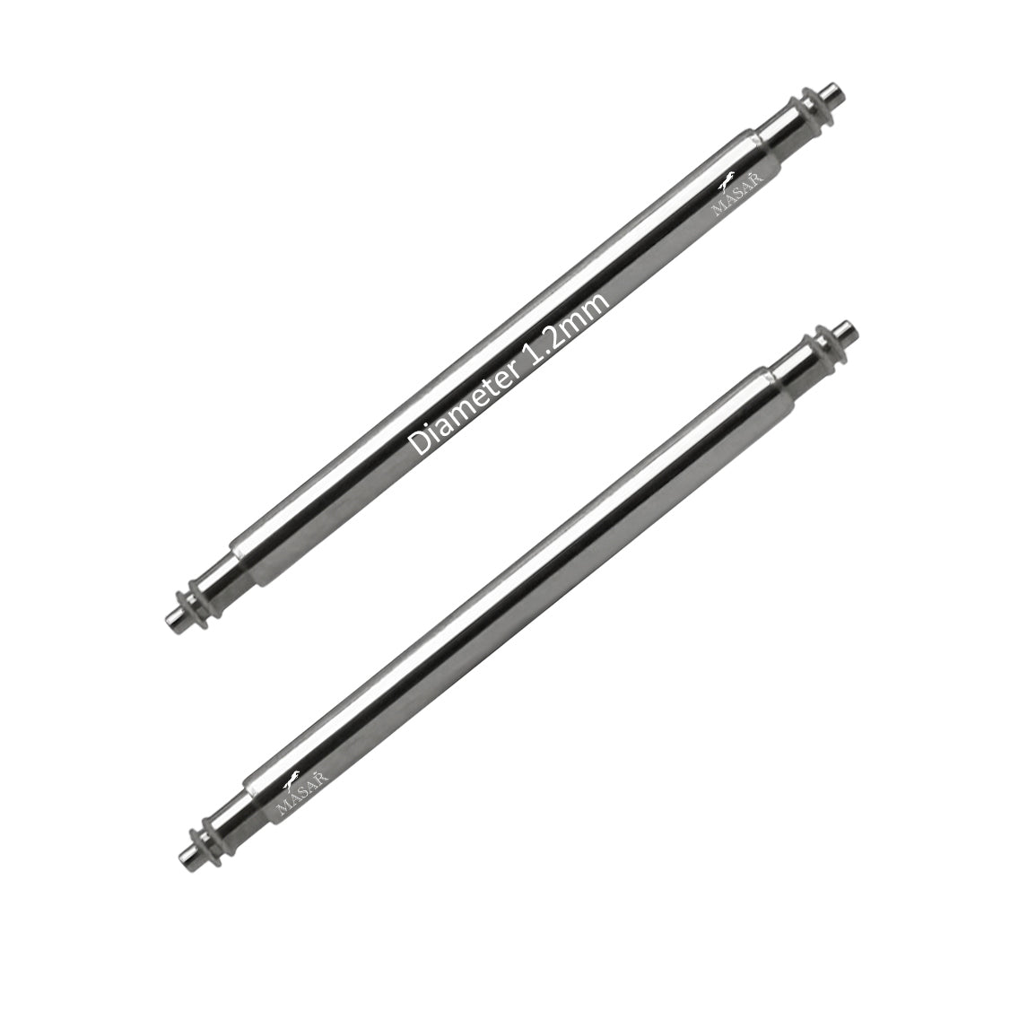 Masar SLX Ø 1,2mm - Barrette a molla per cinturino orologio - Acciaio inossidabile 316L - 0,6mm - 2 pz