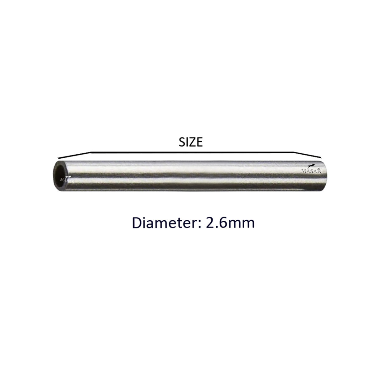 Masar compatibile Panerai 4 pezzi Swiss 22mm 24mm 26mm Ø 2,6mm 316L Pin Tube Watch Band - Acciaio inossidabile