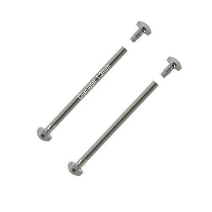 Rivetto - 10mm a 28mm Ø 1,3mm - Testa H Ø 3,5mm - Chiusura per cinturino orologio - 2 Pz