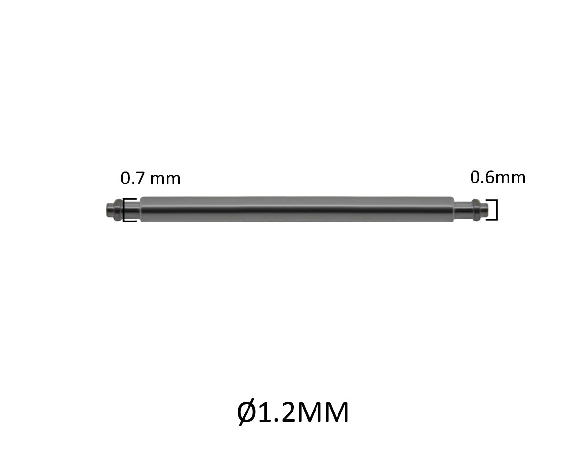 Masar 7mm a 24mm XSF Ø 1,2mm - Barrette a molla per cinturino orologio - Acciaio inossidabile - Punta corta / corta - 0,6mm - 2 pz
