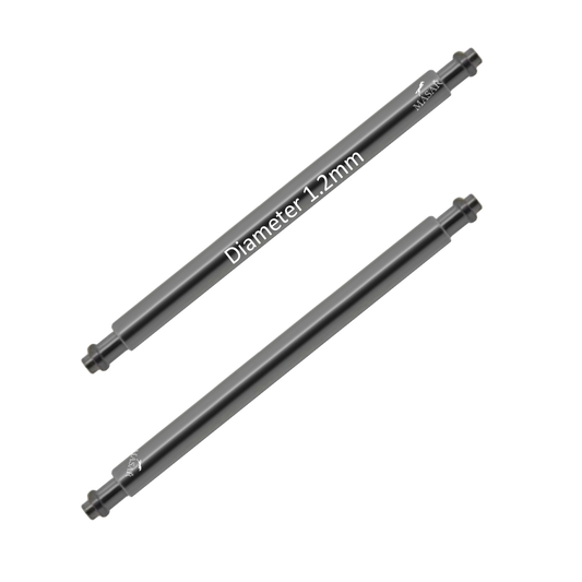 Masar 7mm a 24mm XSF Ø 1,2mm - Barrette a molla per cinturino orologio - Acciaio inossidabile - Punta corta / corta - 0,6mm - 2 pz