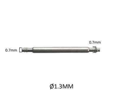 Masar SLX Ø 1,3mm - Barrette a molla per cinturino orologio - Acciaio inossidabile 316L - 0,7mm - 2 pz