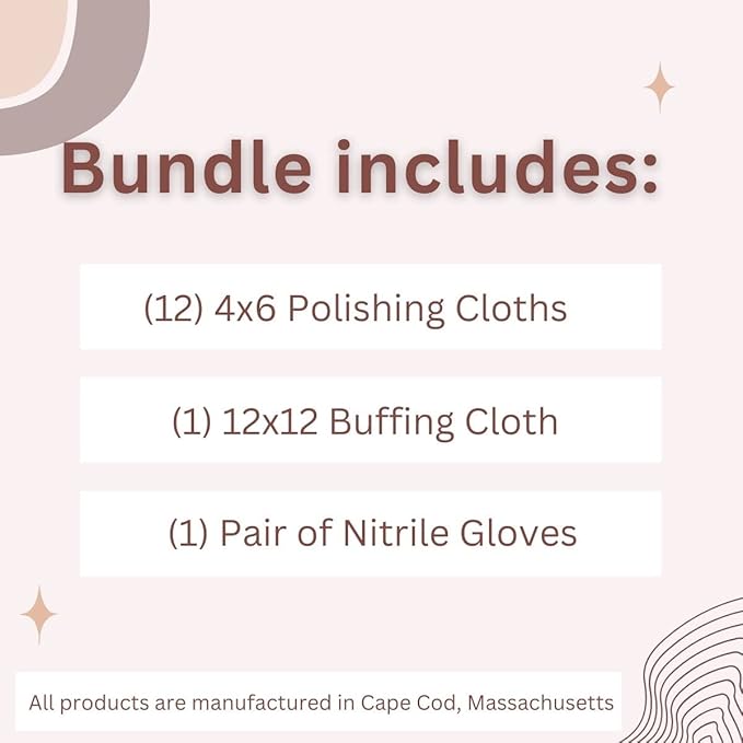 Kit di panni per lucidatura dei metalli Cape Cod - Salviette - Ristrutturazione cinturini per orologi.