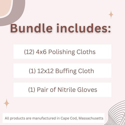 Kit di panni per lucidatura dei metalli Cape Cod - Salviette - Ristrutturazione cinturini per orologi.
