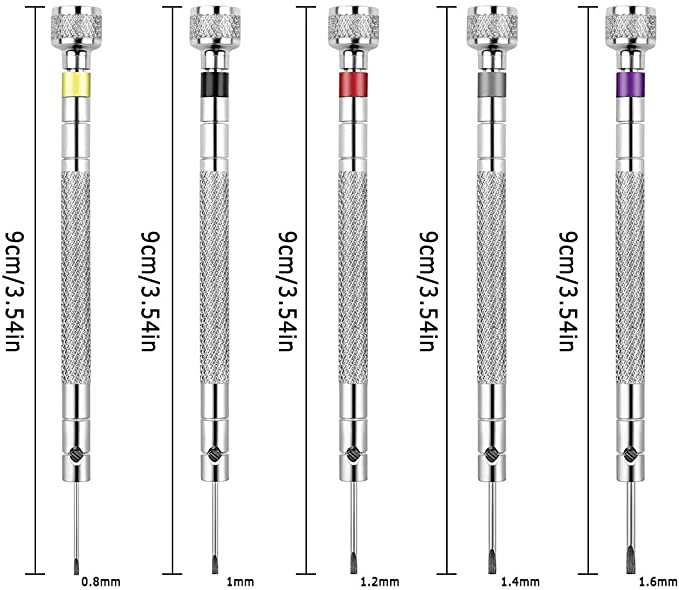 Cacciavite piatto Tool 5 per orologi, gioielli - con punta di ricambio 