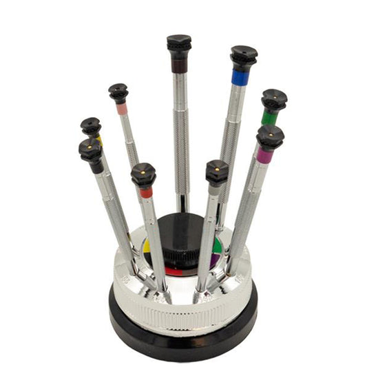 Cacciavite piatto - XT Premium - 100% antimagnetico - 9 pezzi con supporto rotante - Made in France