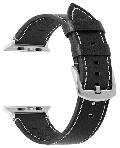 3 colori - Pelle con cuciture bianche - Cinturini - Compatibile con Apple Watch