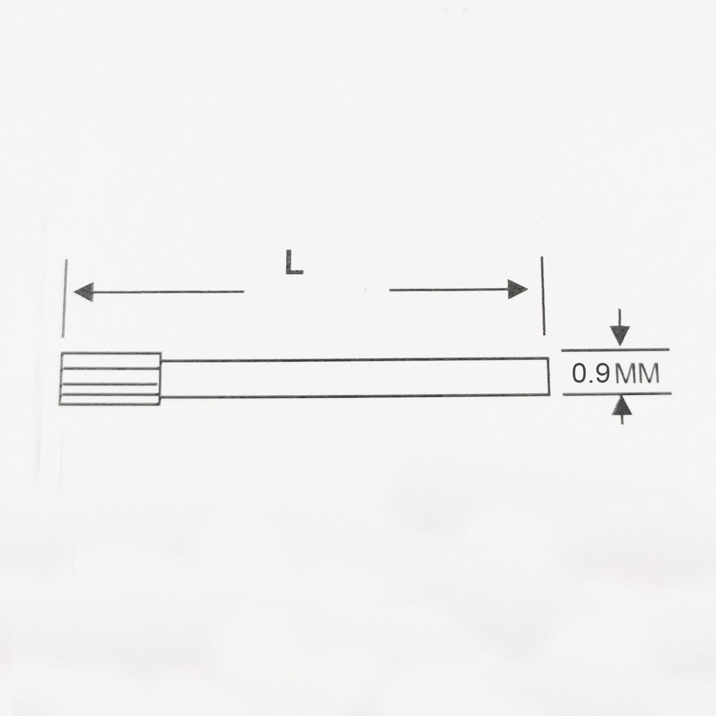 Masar Ø 0,9mm - Pin Bar - zigrinato - dentellato - Cinturino per orologio - Acciaio inossidabile 316L - 2 pezzi