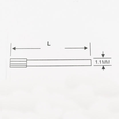 Masar Ø 1,1mm - Pin Bar - zigrinato - dentellato - Cinturino per orologio - Acciaio inossidabile 316L - 2 pezzi