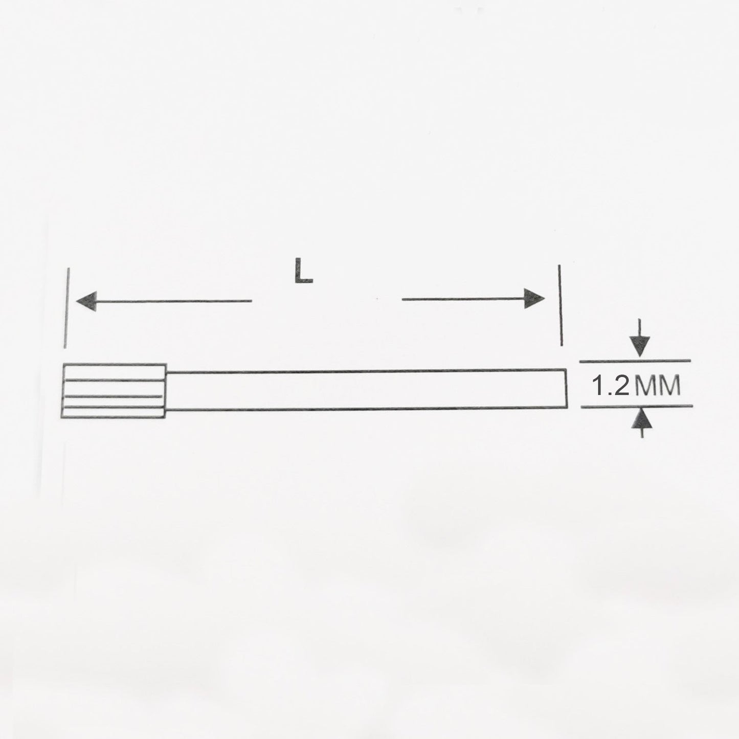 Masar Ø 1,2mm - Barra a perno - zigrinata - dentellata - per cinturino orologio - acciaio inossidabile - 2 pezzi