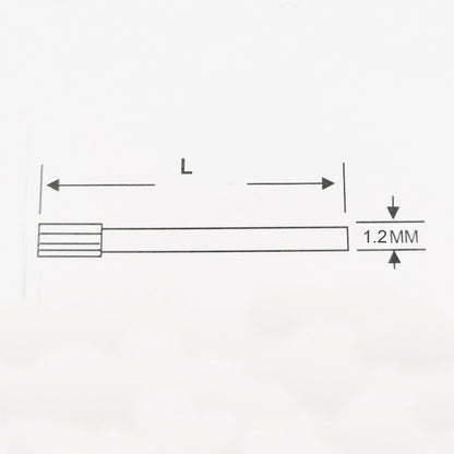 Masar Ø 1,2mm - Barra a perno - zigrinata - dentellata - per cinturino orologio - acciaio inossidabile - 2 pezzi