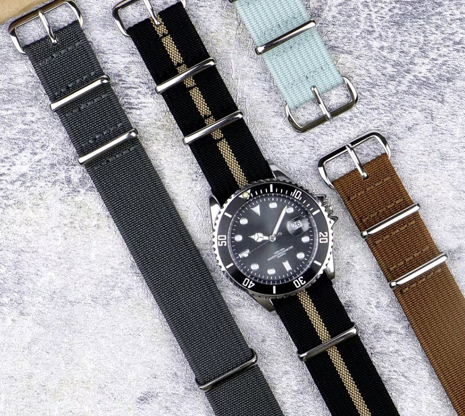21 colori - cinturino in nylon nato bracciale fascia da braccio 18mm 19mm 20mm 22mm
