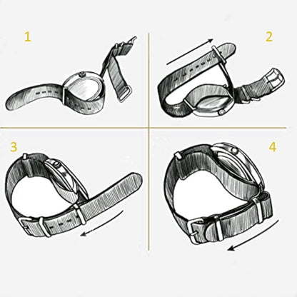 Cinturino Nato ZULU 21mm - Nero / Nero pieno - Uomo - Cinturino in nylon 1,2mm