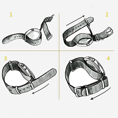 Cinturino Nato Masar ZULU 18mm in nylon - Arancione / Fibbia satinata - Uomo - Cinturino rigido e spesso 2mm