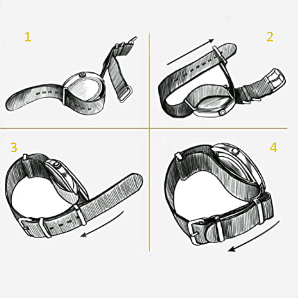 Cinturino Nato Masar ZULU 20mm Nylon Verde - Fibbia Oliva/Nero - Uomo - Cinturino Rigido e Spesso 2mm