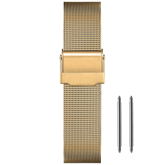 14mm Maglia Fine Ø 0,4mm - Cinturino Orologio Maglia Milanese - Universale - Oro Or