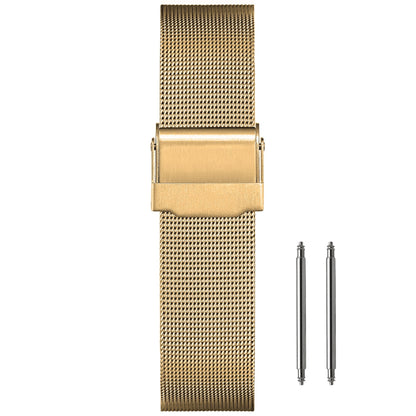 12mm Maglia Fine Ø 0,4mm - Cinturino Orologio Maglia Milanese - Universale - Oro Or