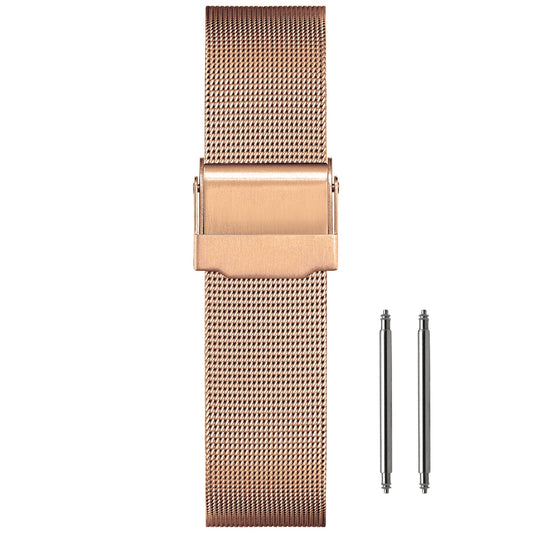 14mm Maglia Fine Ø 0,4mm - Cinturino Orologio Maglia Milanese - Universale - Oro Rosa