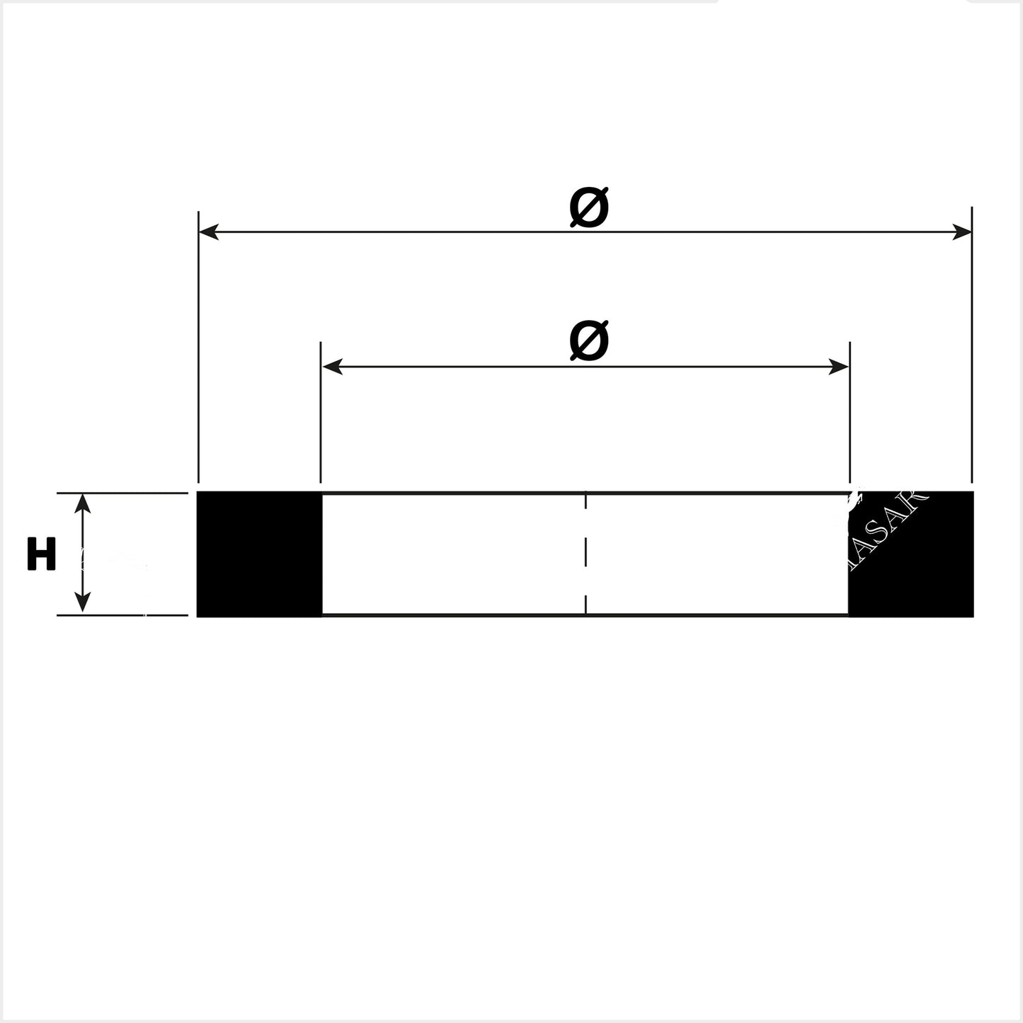 Masar Ø 16,00mm a 36,80mm - Guarnizioni Piatte - H 0,30mm a 1,00mm - 1 Pz