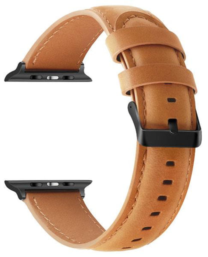 3 colori - Fibbia in pelle nera - Bracciali - Compatibile con Apple Watch