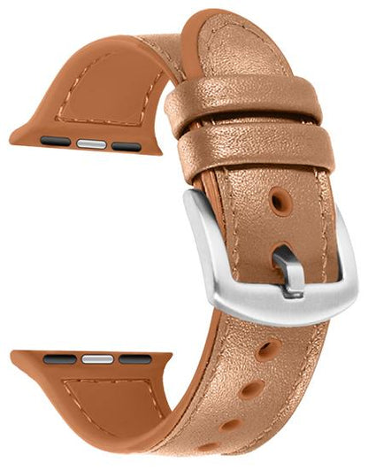 4 colori - Pelle ibrida / silicone - Cinturini - Compatibili con Apple Watch