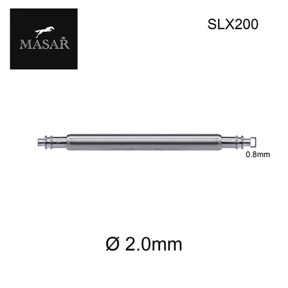 Masar SLX Ø 2,0mm 2mm Barre a Molla Cinturino Orologio Fat Fatboy Compatibile Seiko - 0,8mm - 2 Pezzi