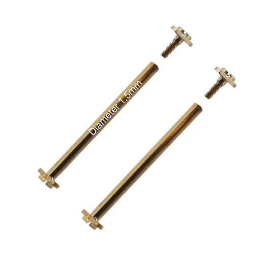 Masar Ø 1,5mm -Tubo -Barra a vite -Perno a vite -Cinturino per orologio -Oro 2 pezzi