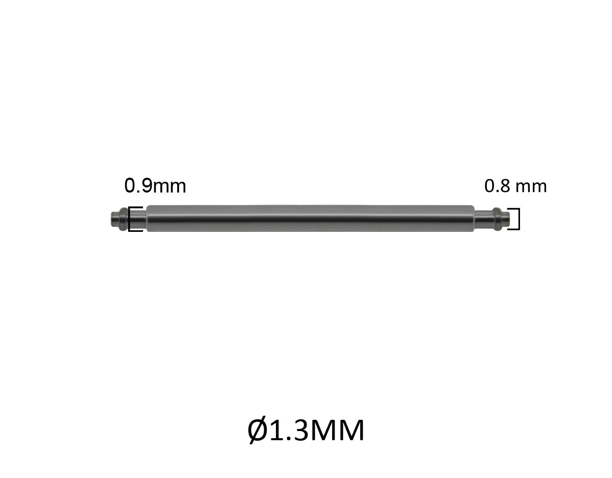 Masar 6mm a 24mm XSF Ø 1,3mm - Barrette a molla per cinturino orologio - Acciaio inossidabile - Punta corta / corta - 0,8mm - 2 pz