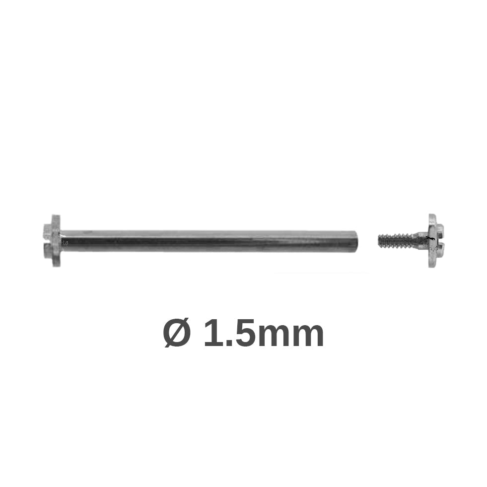 Vite - 10mm a 30mm Ø 1,5mm - Testa H Ø 3,0mm - Attacco cinturino orologio - Argento - 2 Pz