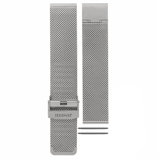 Cinturino per orologio in maglia milanese Premium Mesh 14mm Ø 0,6mm - Universale - Argento