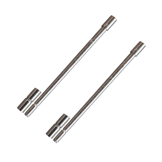 Masar Ø 1,2mm - Perni - Tubi - Perni di serraggio - dentellati - per cinturino orologio - Acciaio inossidabile - Set da 2 paia
