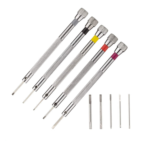 Cacciavite piatto Tool 5 per orologi, gioielli - con punta di ricambio 