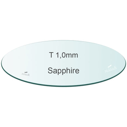 Masar Spessore 1,0mm 1mm - Vetro per orologio in zaffiro piatto e rotondo - Ø 19,0mm a 28,9mm - 1 pz