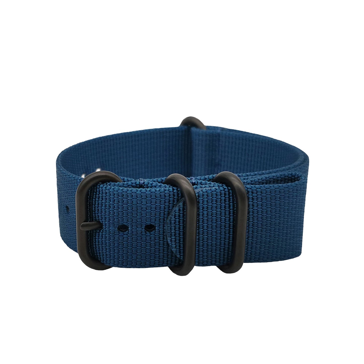 Cinturino Nato in nylon Masar ZULU da 22 mm - Fibbia blu/nera - Uomo - Cinturino rigido spesso 2 mm