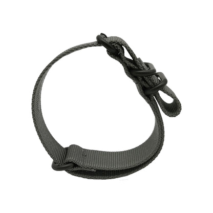 Cinturino Nato in nylon Masar ZULU da 22 mm - Fibbia grigia/nera - Uomo - Cinturino rigido spesso 2 mm