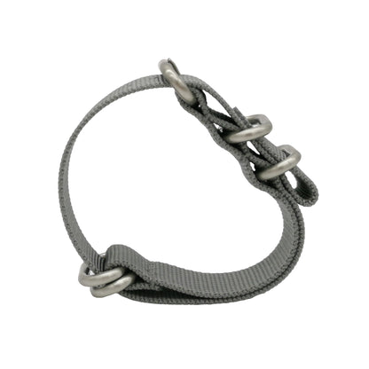 Masar ZULU Nato Grey Steel | Cinturino per orologio da uomo Heavy Duty - Rigido e spesso 2 mm - Grigio/Raso