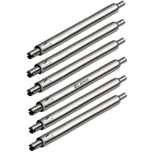 Masar compatibile Panerai 6 pezzi 22mm 24mm 26mm Ø 2,6mm 316L chiusura a barra a molla - acciaio inossidabile