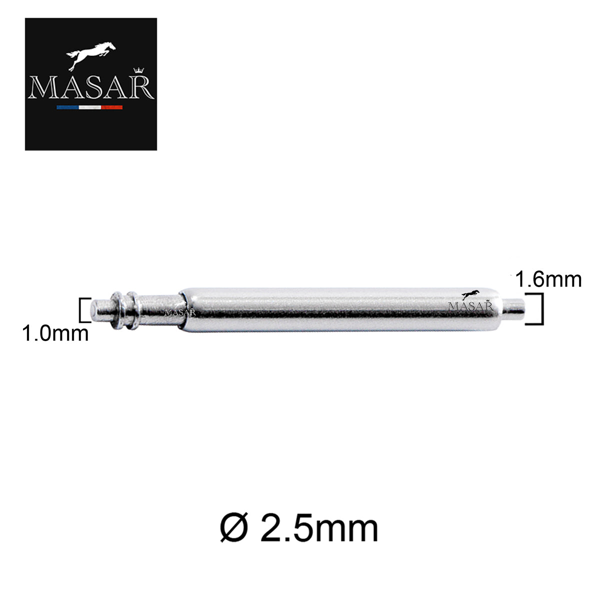 Masar Ø 2,6mm Compatibile Panerai - Cinturino per orologio con barra a molla in acciaio inossidabile 316L - 2 pezzi